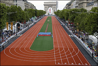 La piste d'athlé...